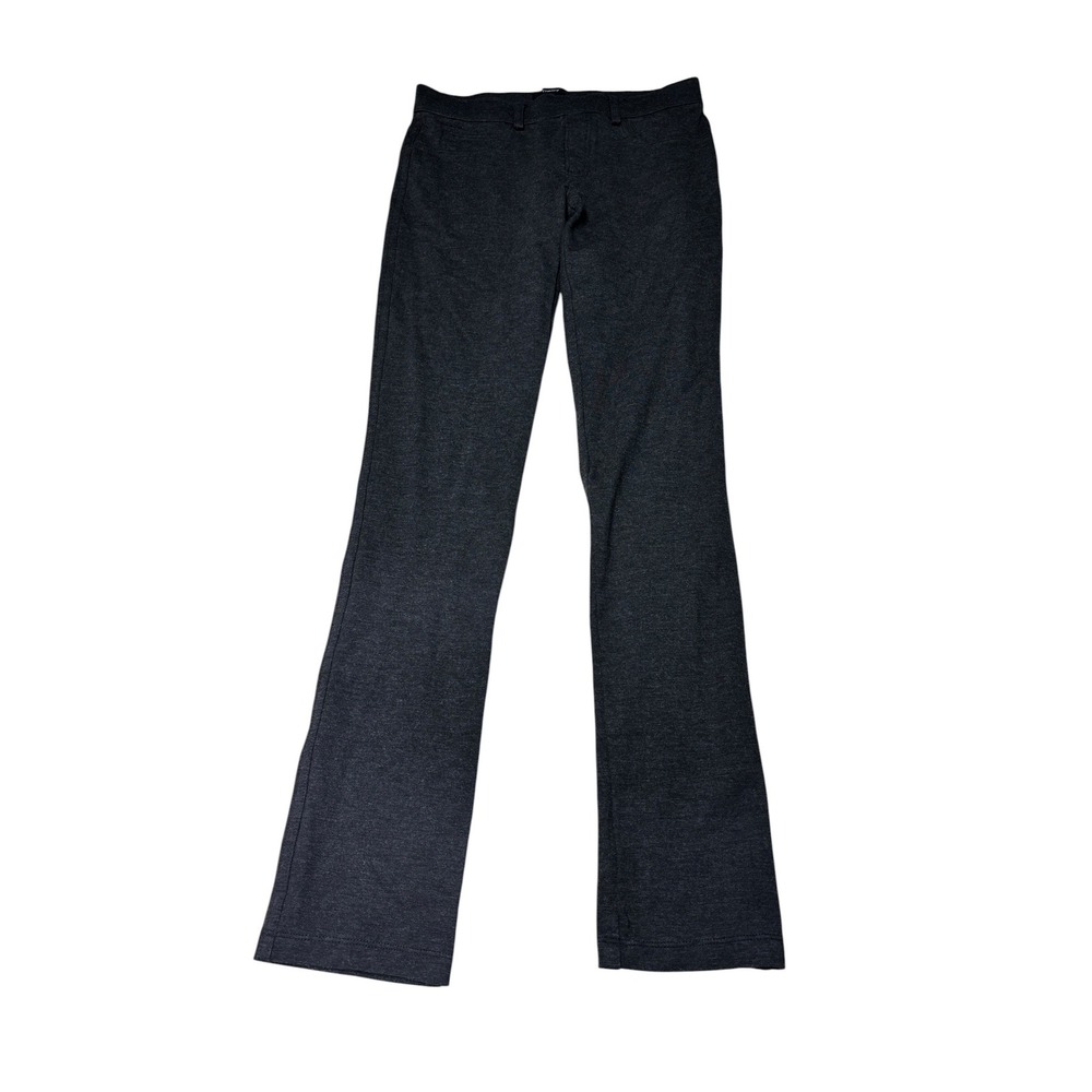 Theory Elly2 Rave 2 Charcoal Grey Ponte Knit Bootcut Trousers Womens Size S
